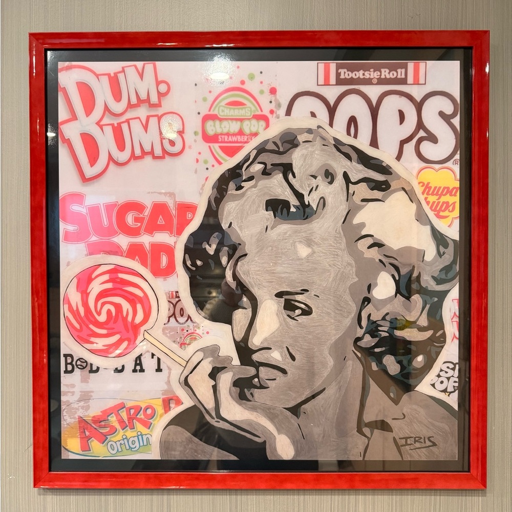 Custom Iris Allison - 1/1 Pop Art Marilyn Monroe Candy Collage Wall Art